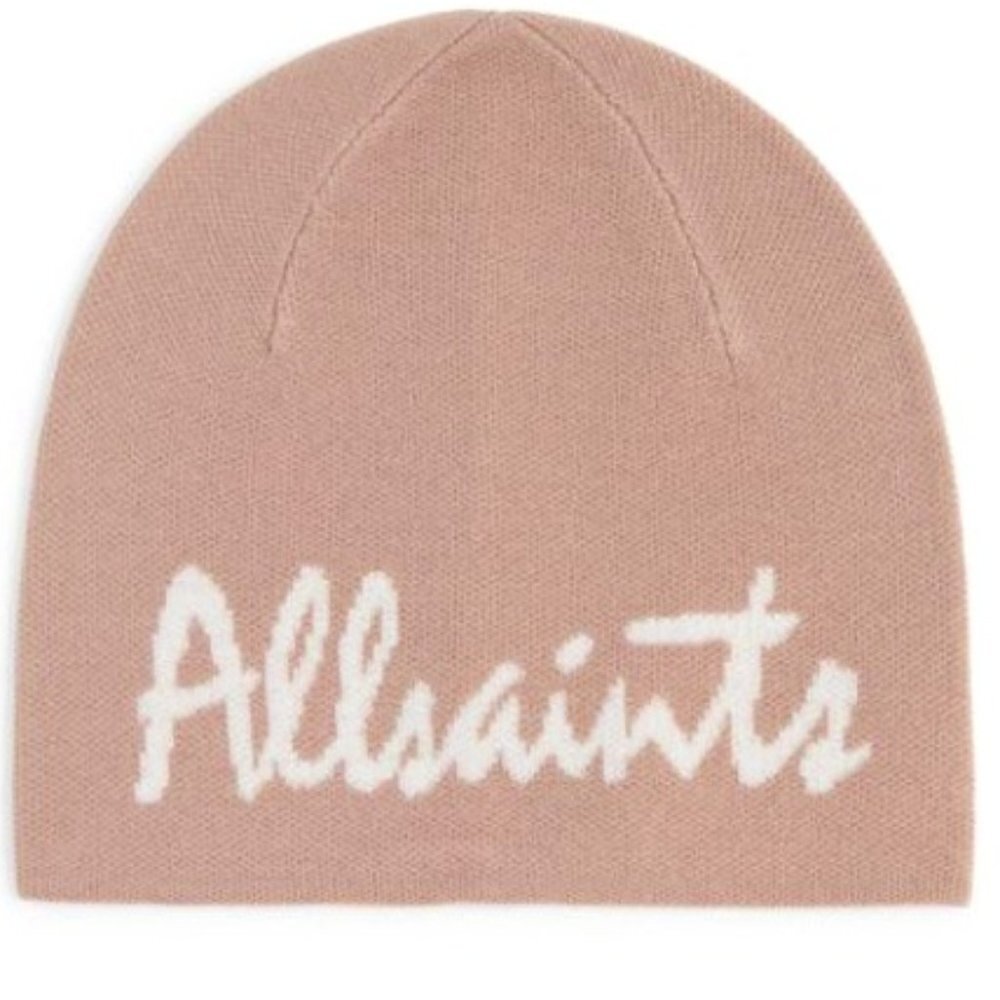All Saints Jacquard Logo Unisex Beanie